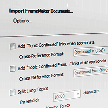 Framemaker Practice Files Importing From FrameMaker®: You Can Do It!!!
