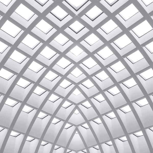 geographic design of black and white ceiling