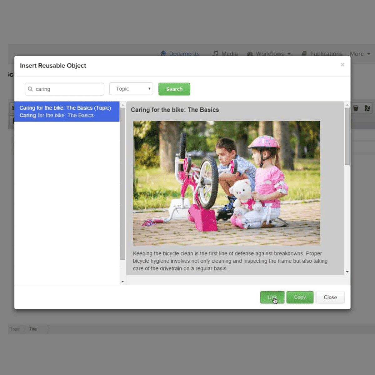 MadCap Create Insert Reusable Object window