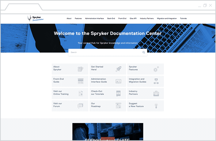 spryker documentation site