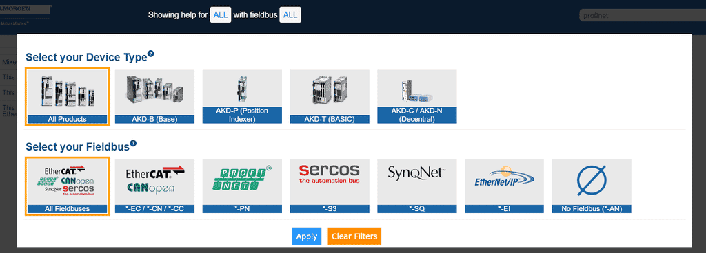 live filtering dashboard