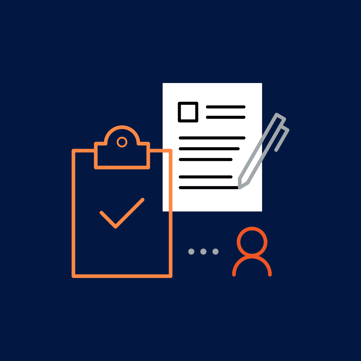 illustration of pen paper clipboard