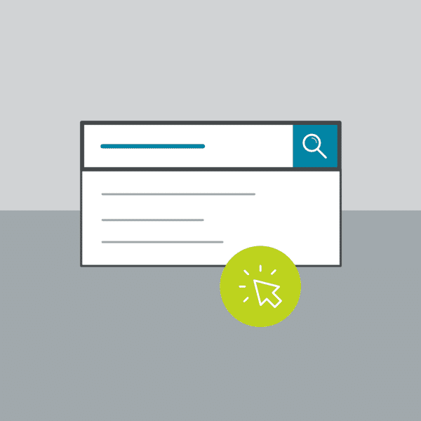search bar with search results