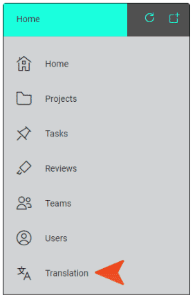 where to access translation button from MadCap Central home