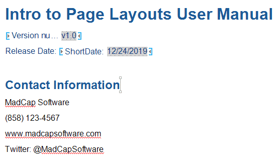 add the document info