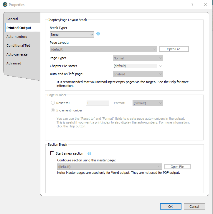 assign a page layout