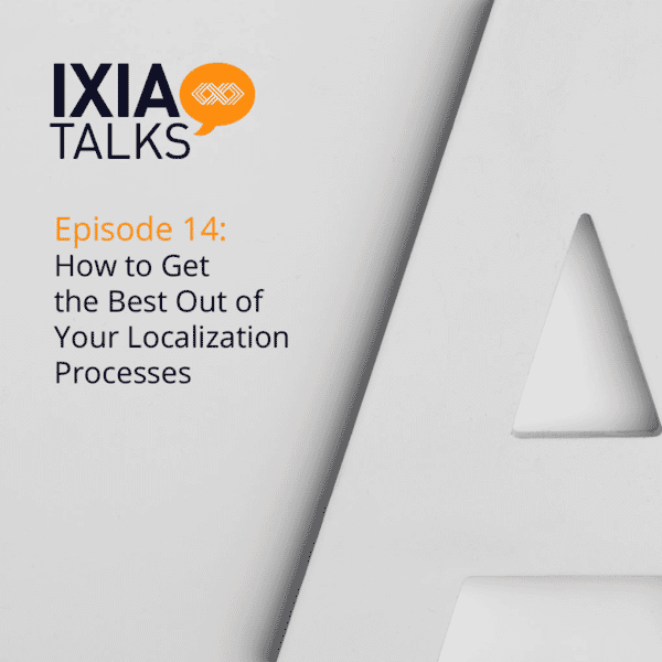 Black and white letter A with IXIA Talks logo and title