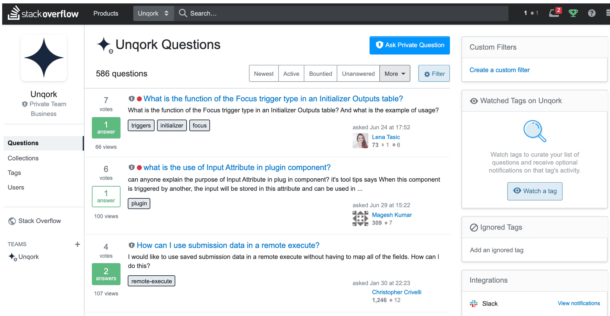 Stack overflow question and answer panel