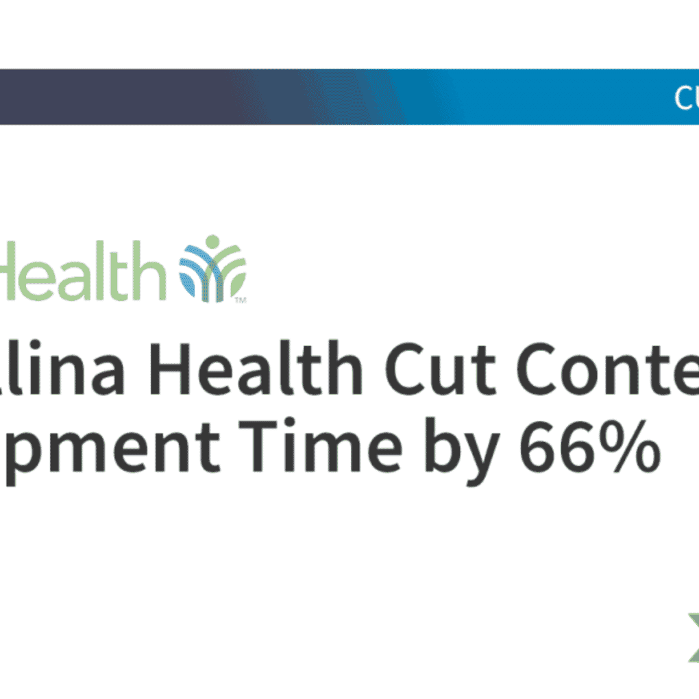 How Allina Health Cut Content Development Time by 66% title slide