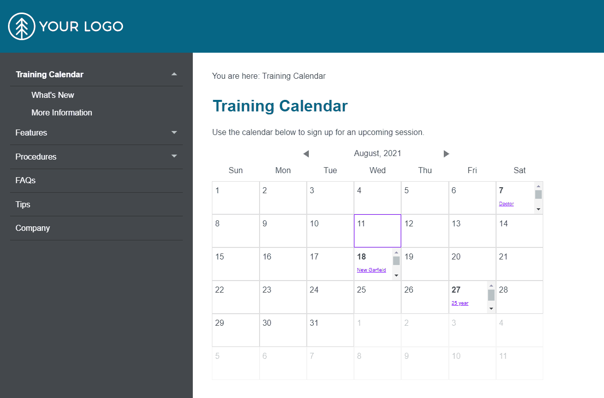 How to Add an Interactive Calendar to HTML5 Outputs with Caleander.js