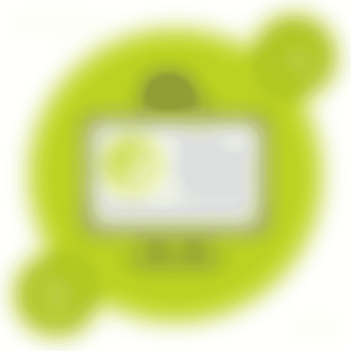 Green circle with a computer graphic in the middle with MadCap Flare logo inside