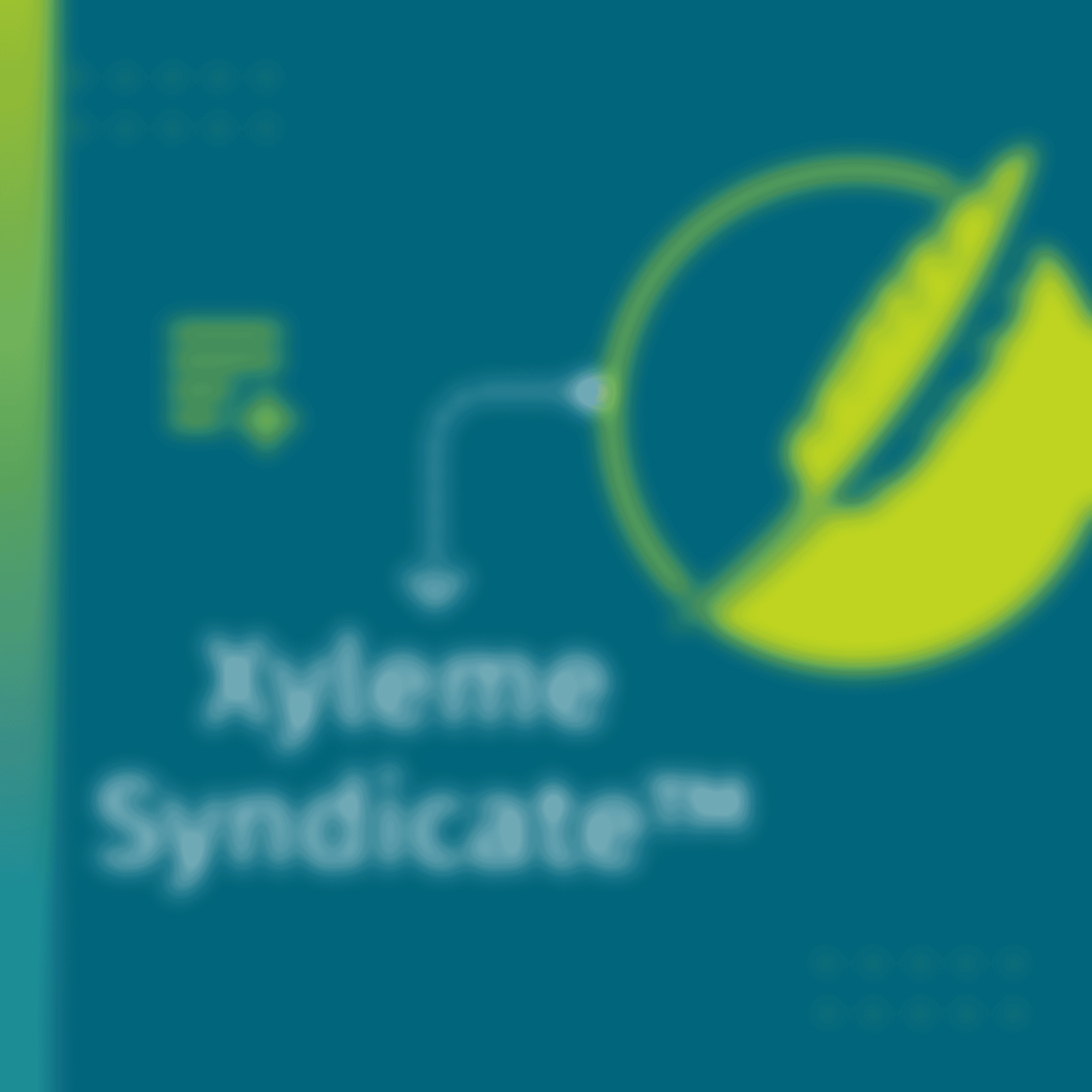 illustration of flare icon with arrow pointing at the words Xyleme Syndicate