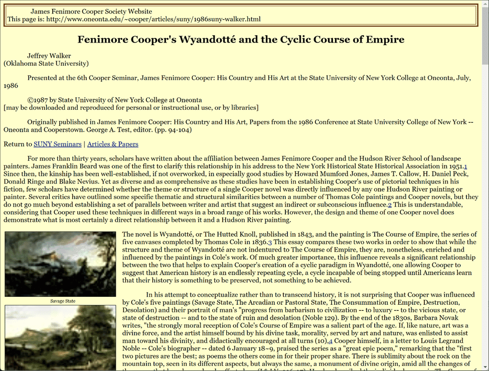 Page from a typical scholarly article, old site 