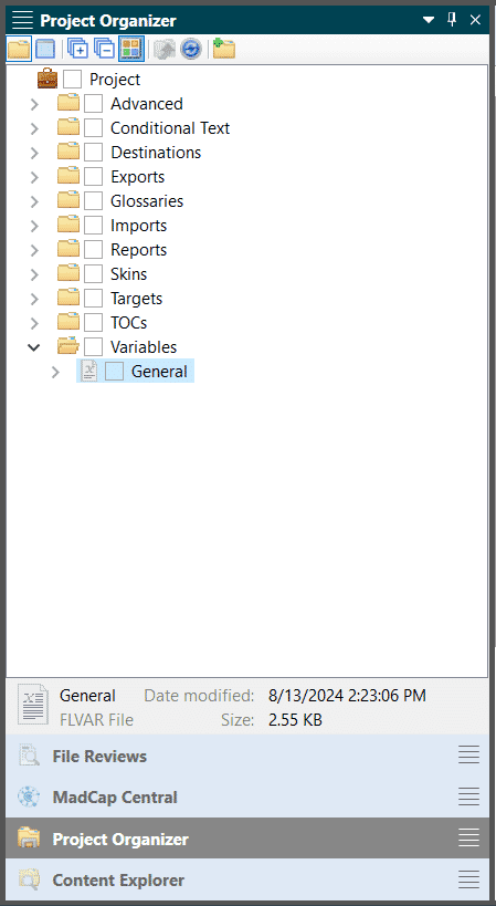 Project Organiser screenshot