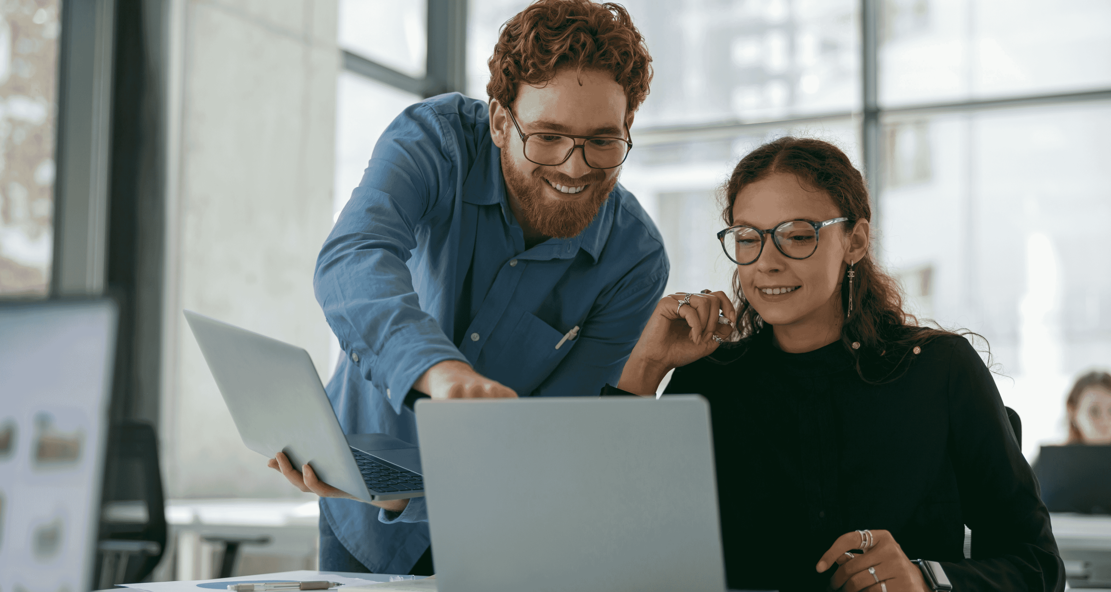 diverse learners engaging with content on laptops