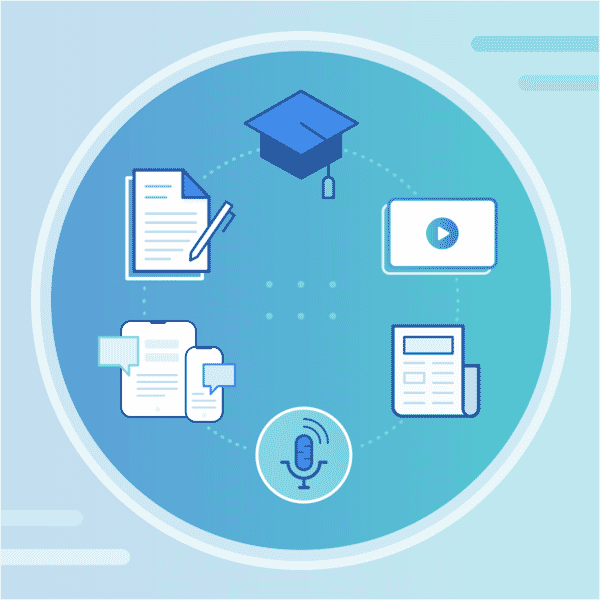 Infographic divided into four sections, each representing a different type of technical writing: instructional, informational, persuasive, and transactional.