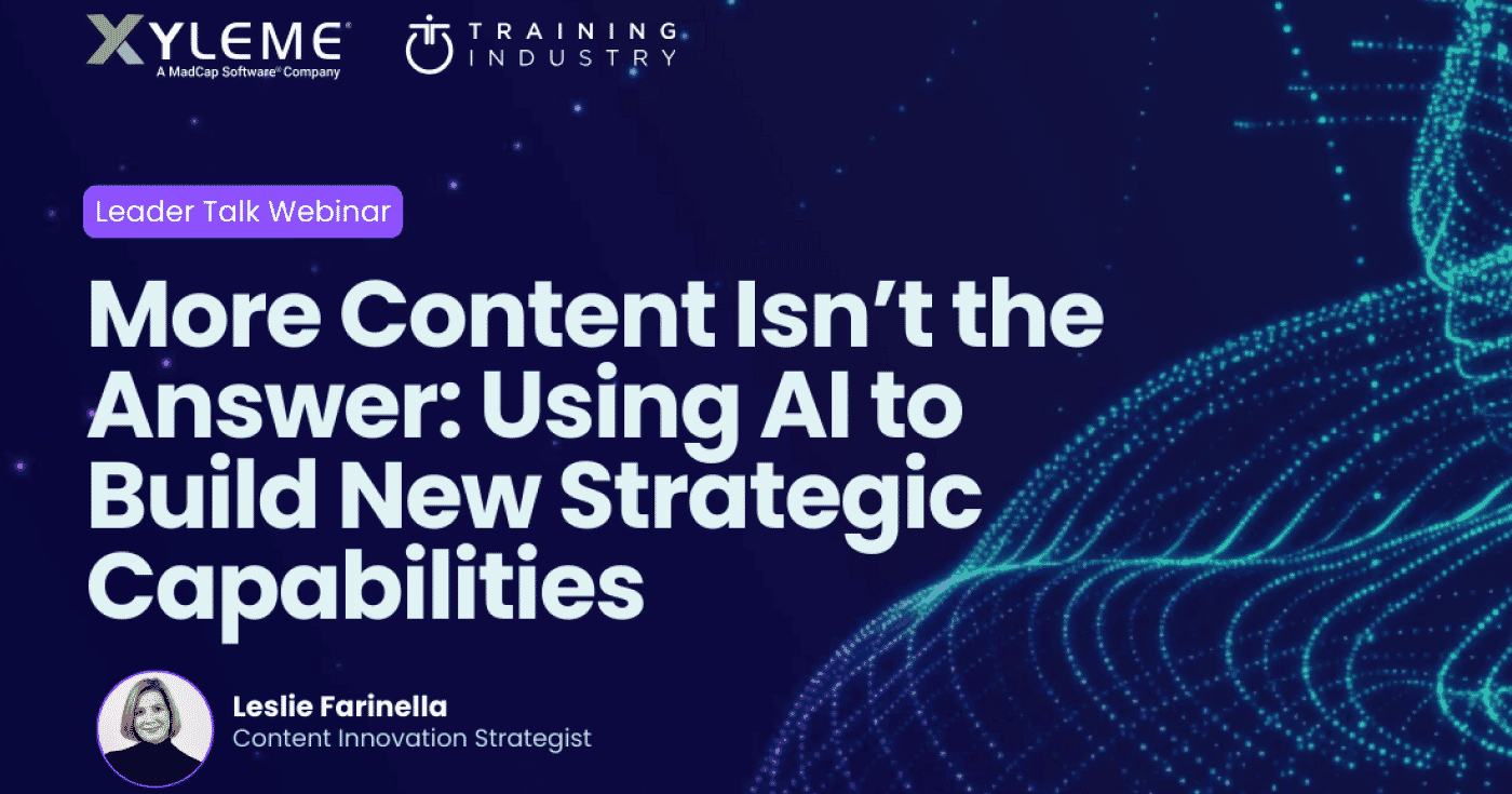 Webinar title and author, Leslie Farinella