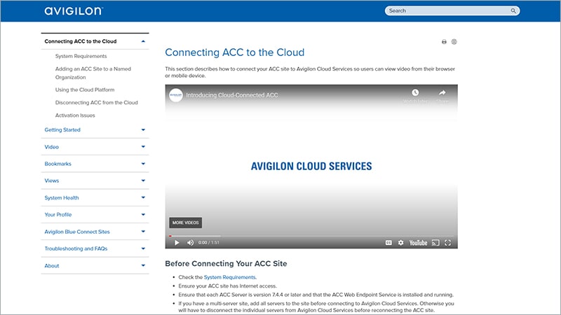 Avigilon translation  screenshot