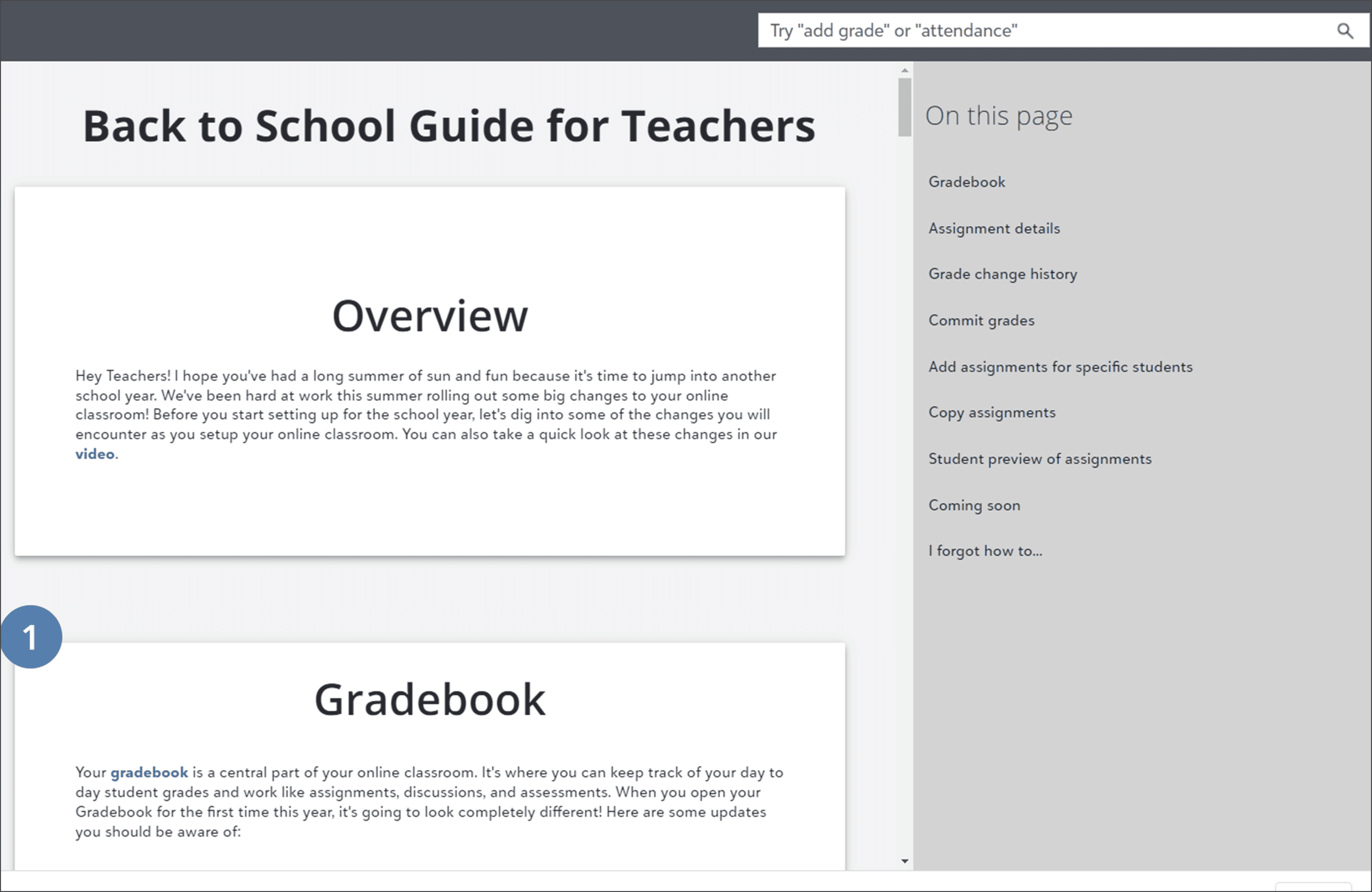 Blackbaud's self-paced tutorial a  ‘Back to School Guide’