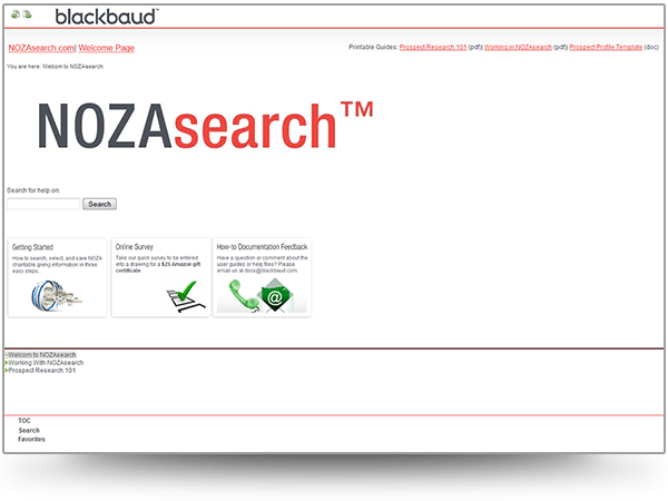 NOZAsearch ® WebHelp