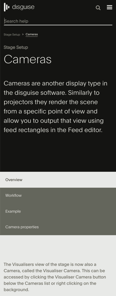 Screenshot of Topic Page in Mobile Output with Quick Search Functionality