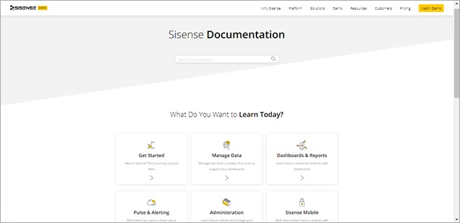 Sisense Homepage Screenshot