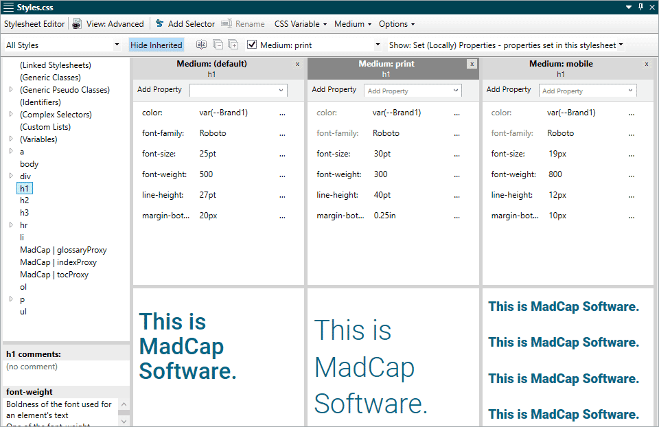 layout illustration of the technical documentation software