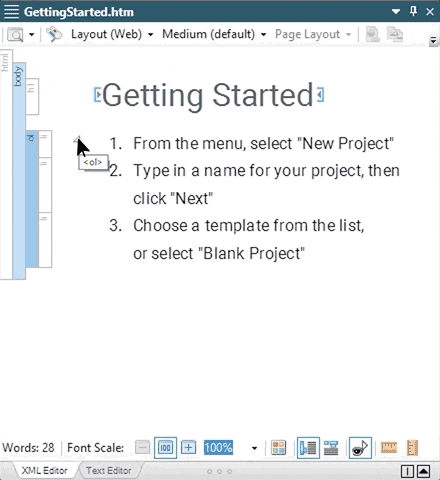 Authoring Improvements with Collapse and Expand Tags illustration