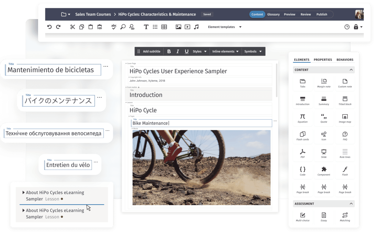 MadCap Create authoring screen examples