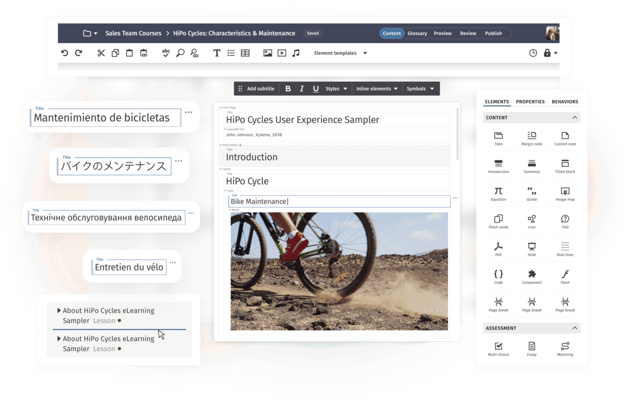 MadCap Create authoring screen examples