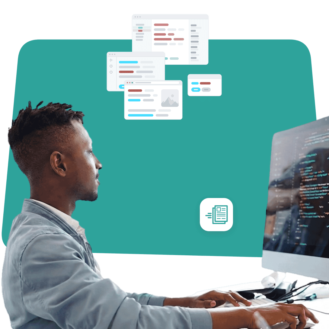 Hero illustration for MadCap Create for Workforce Learning