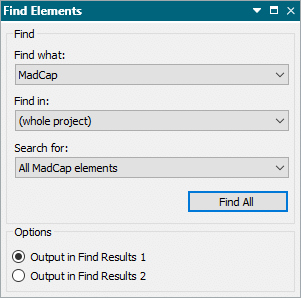 find elements screenshot