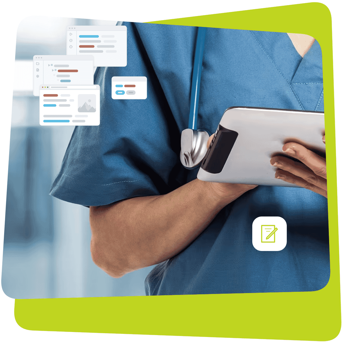 Illustration for MadCap Flare life sciences healthcare and pharmaceutical solution