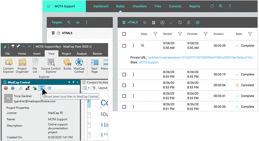 madcap flare help hosting