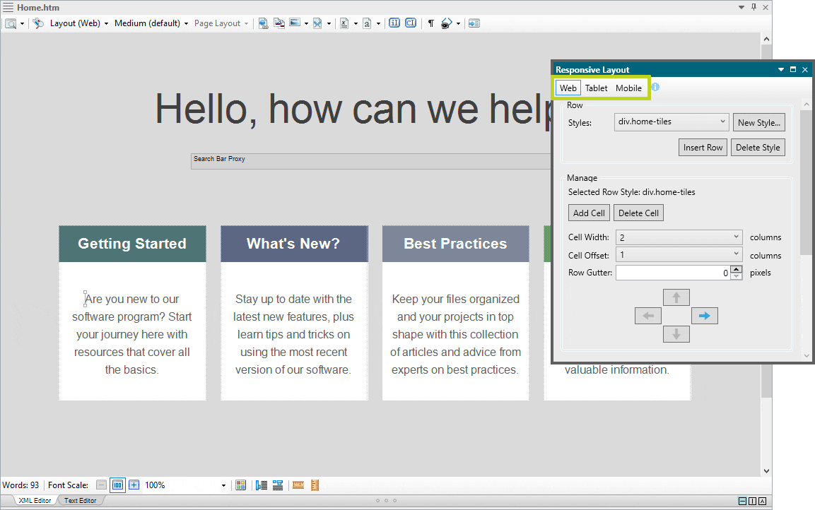 Responsive Layout Editor Illustration