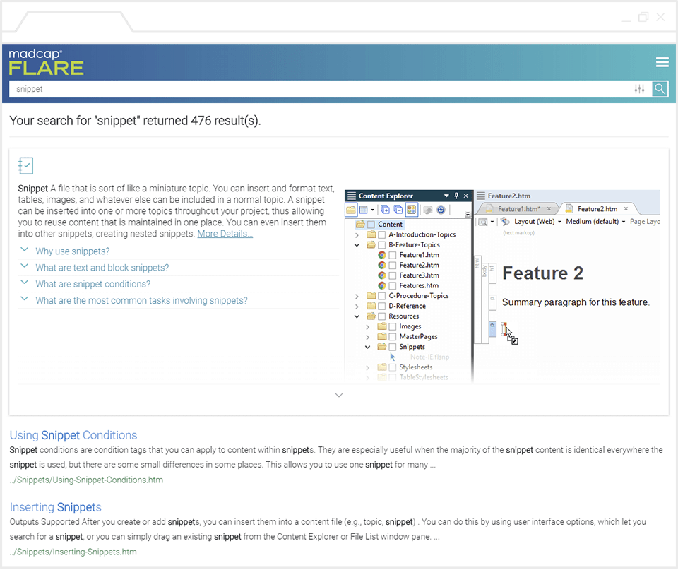 featured snippets in search results screenshot