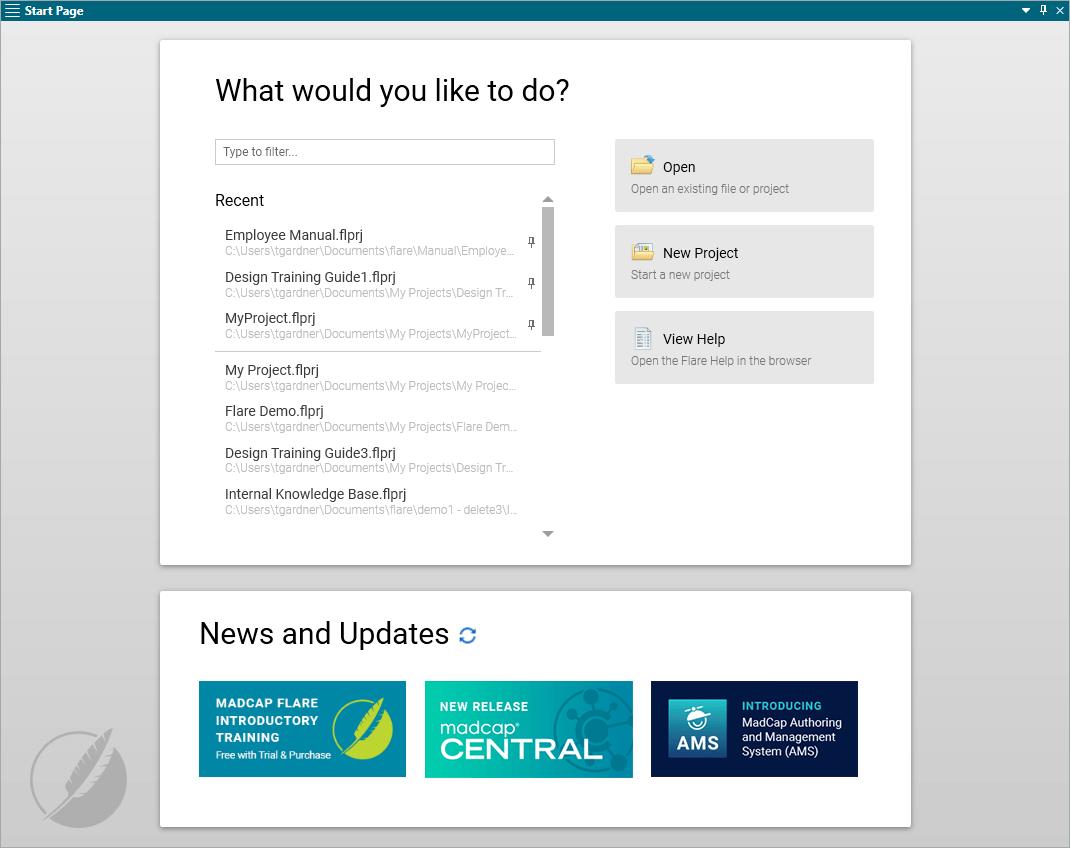 Redesigned Start Page Illustration