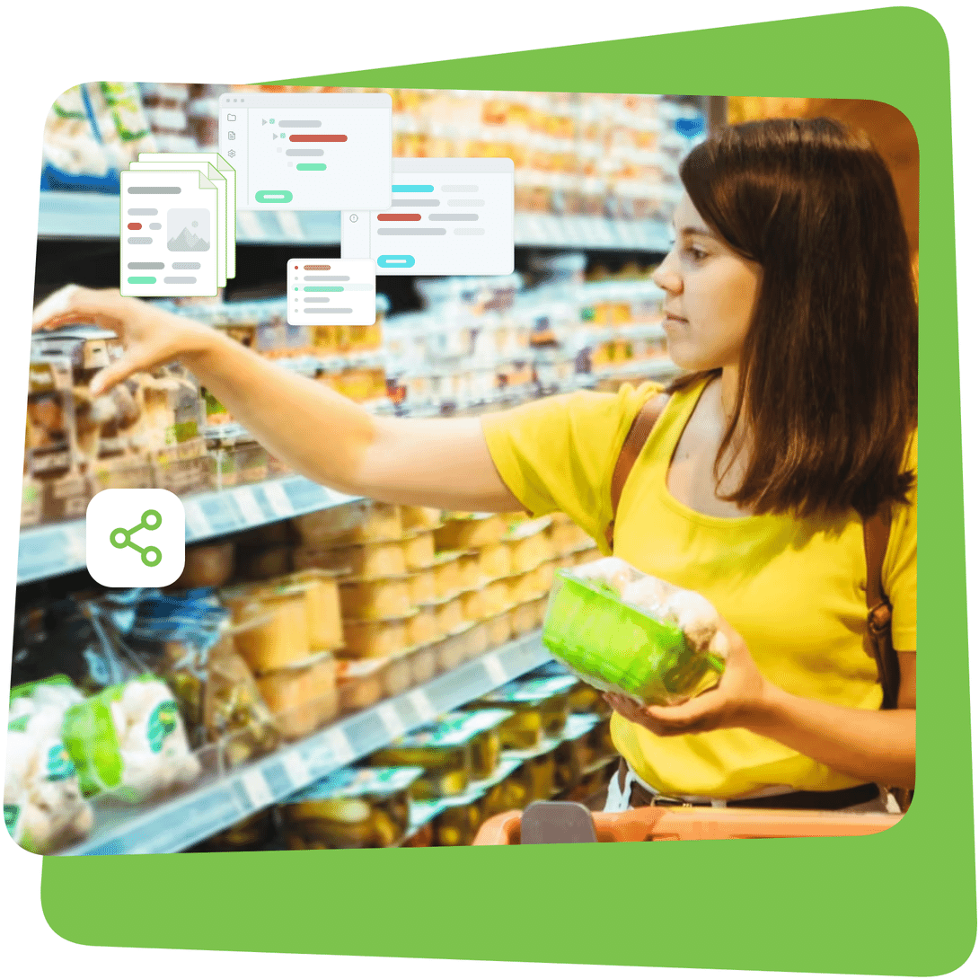Hero illustration for MadCap SyndicateAI for Technical Documentation for Consumer Goods and Retail