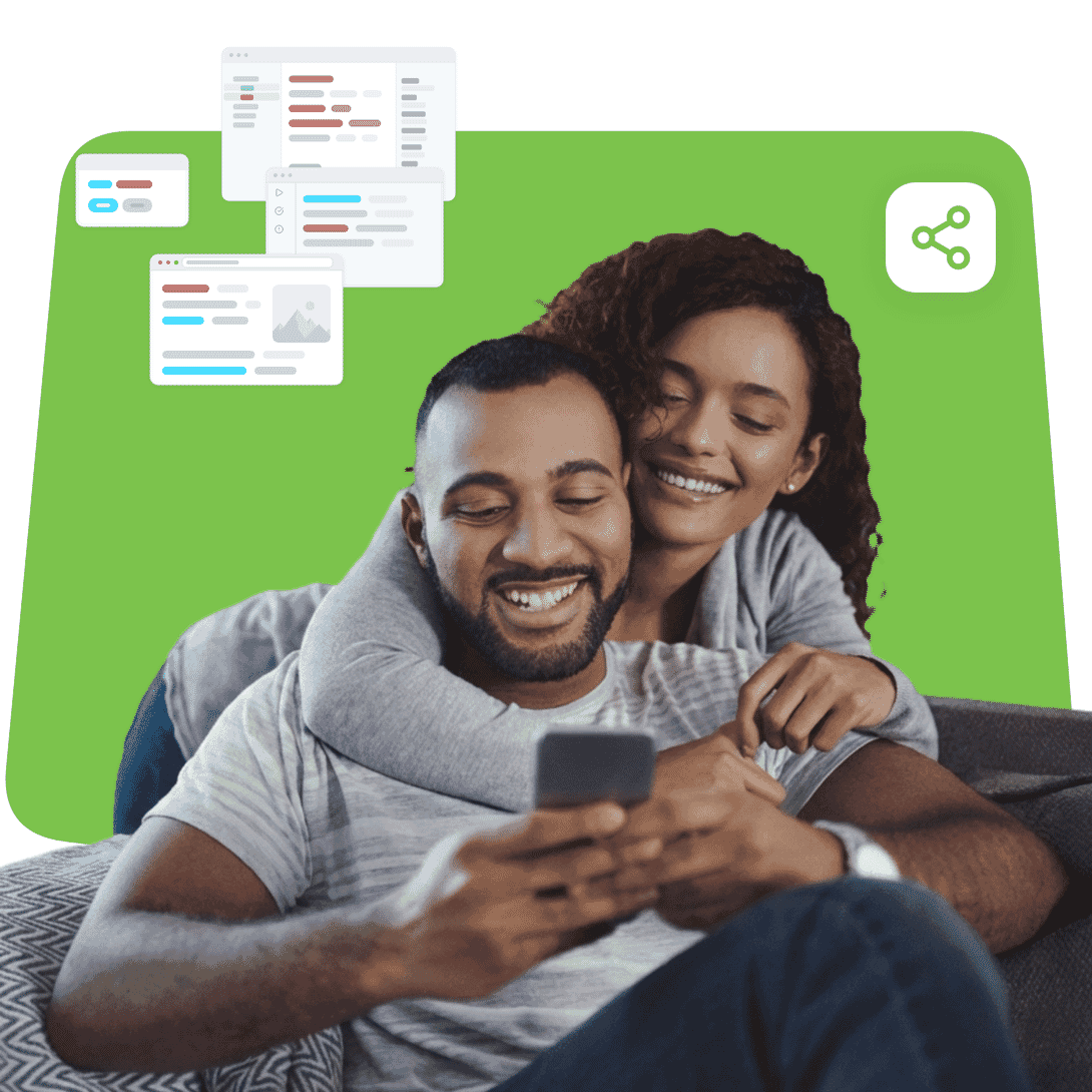 Personalized content delivery dashboard illustration