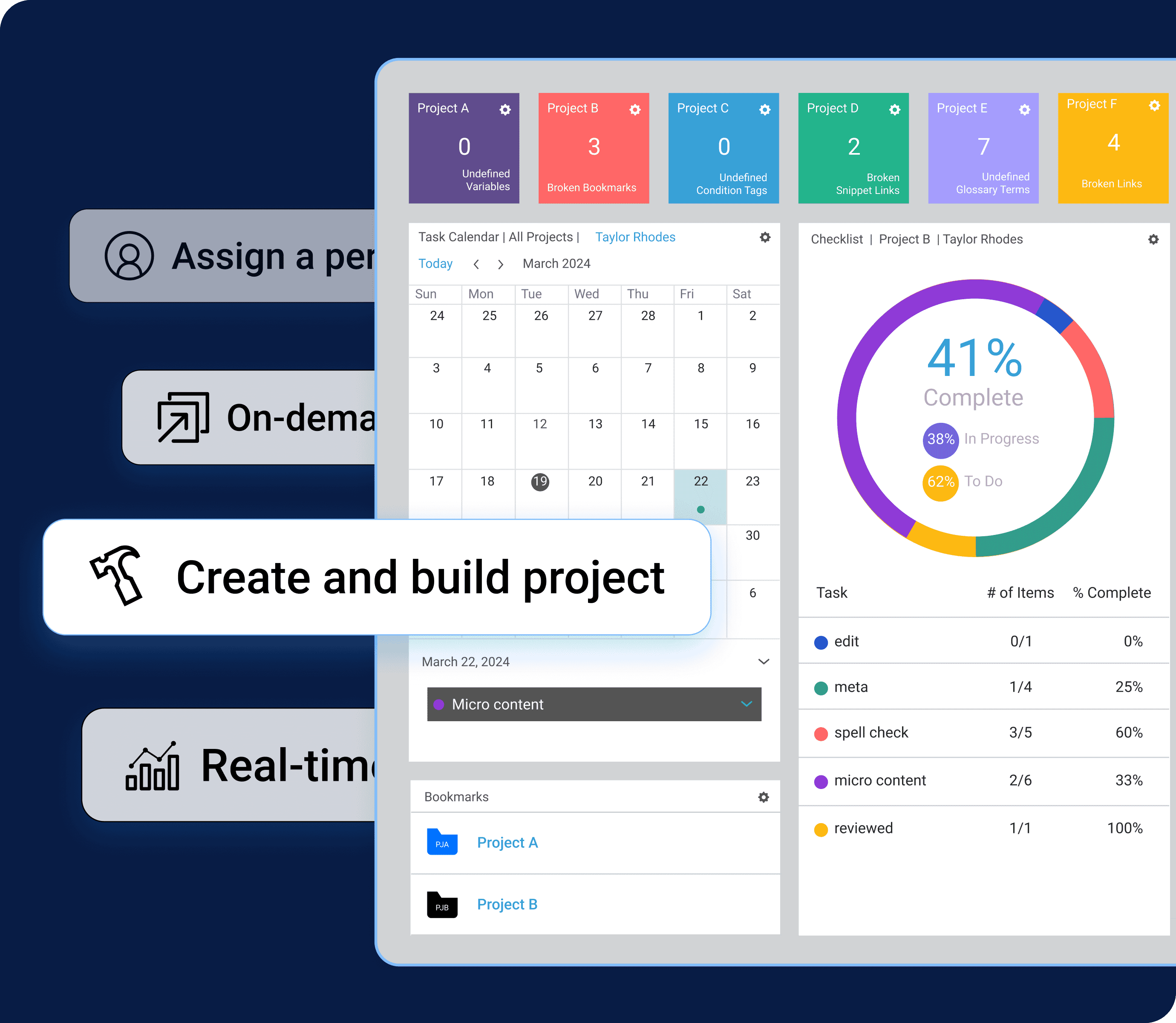 technical documentation software screens and features