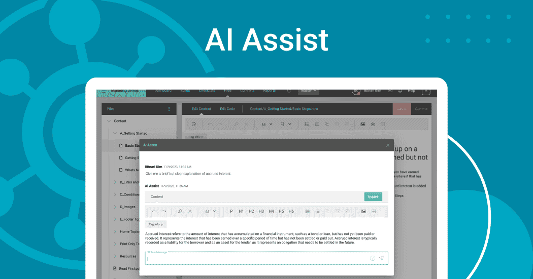 Screen showing Central AI Assist