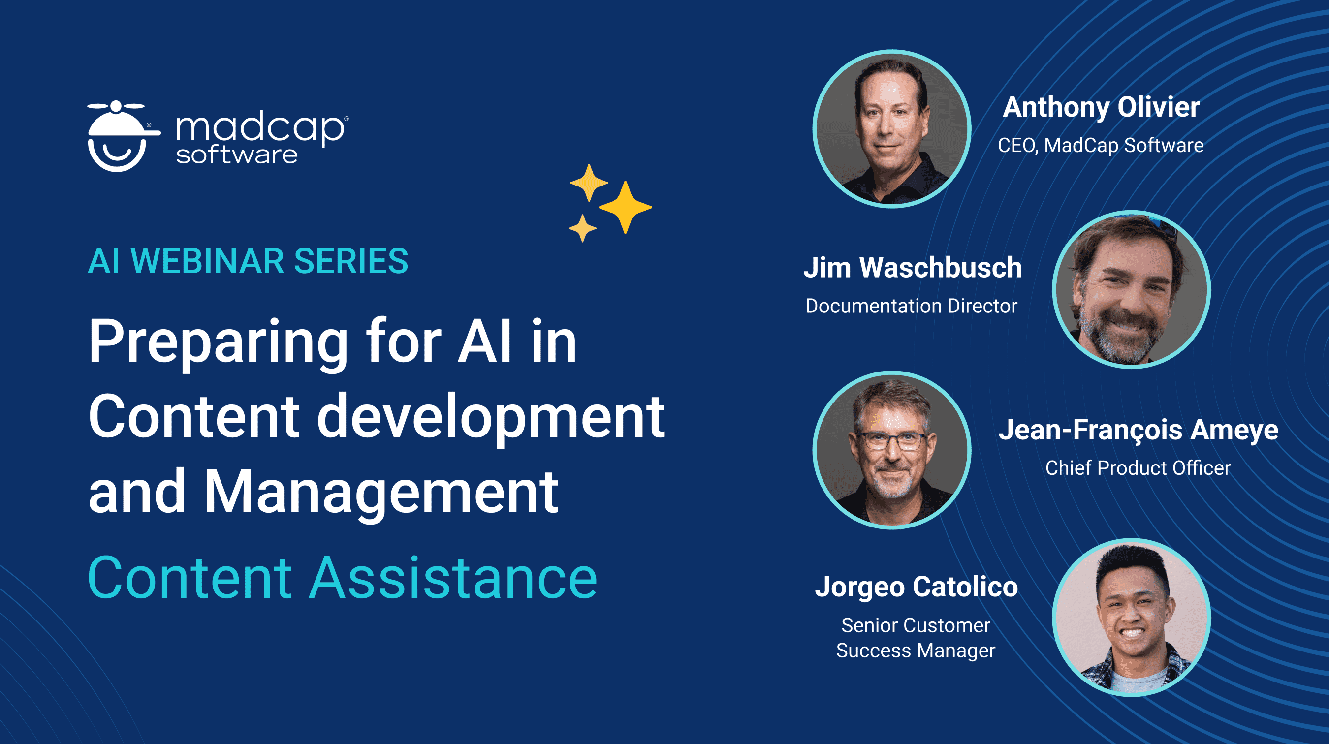 Webinar: Preparing for AI in Content development and Management Banner