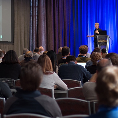 Presentation view from the audience