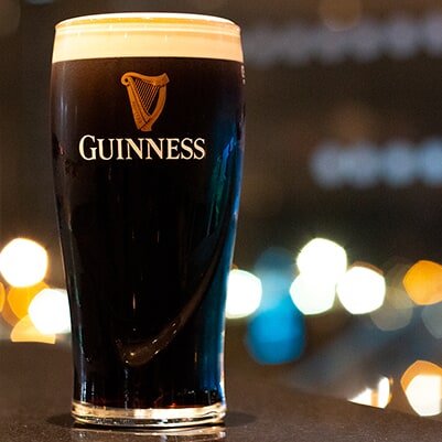 Close up of a Guinness