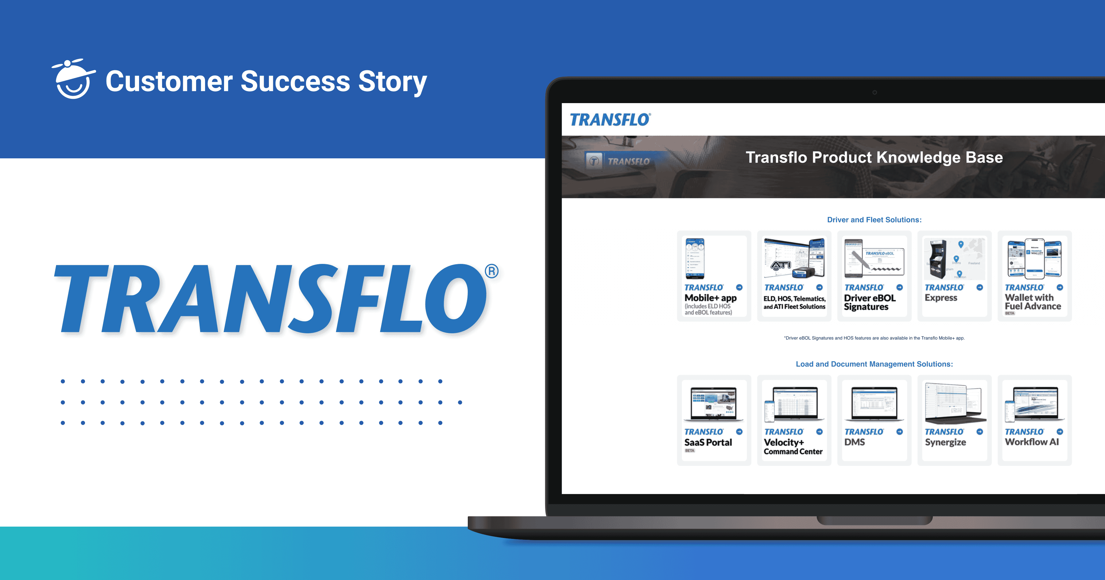 Transflo Knowledge Bases Built with MadCap Software Cut Support Demands