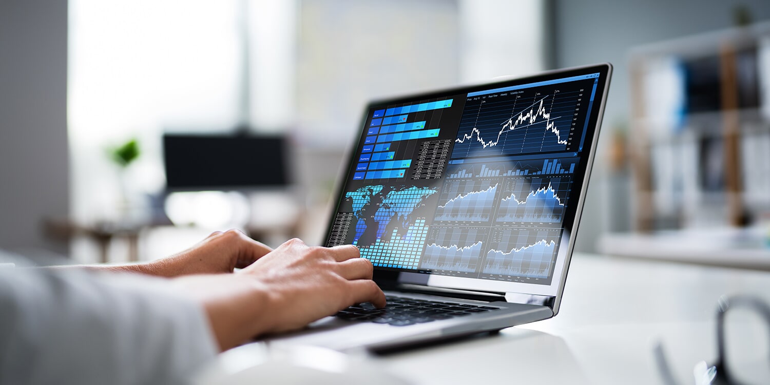 Image of analytics on a computer screen