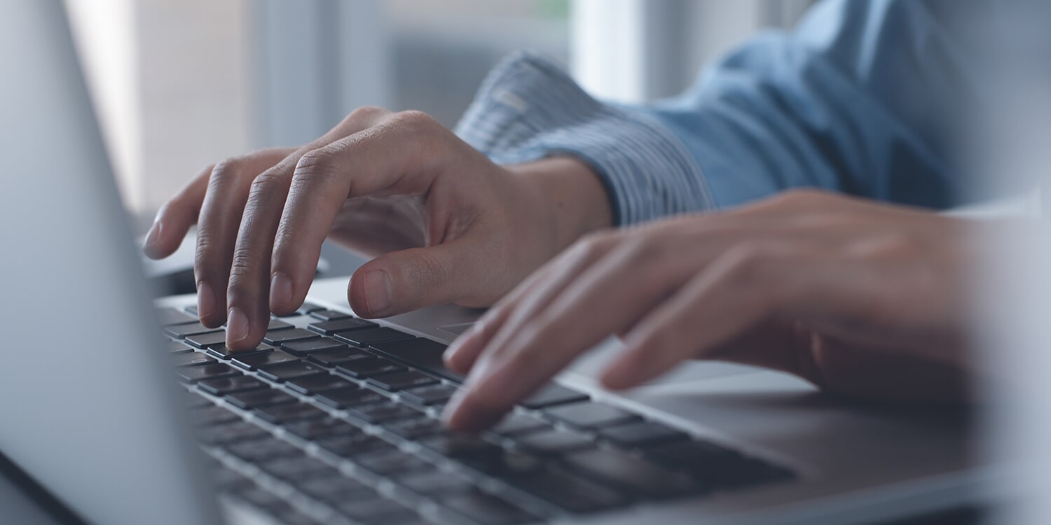 Photo of someone searching the web with their phone