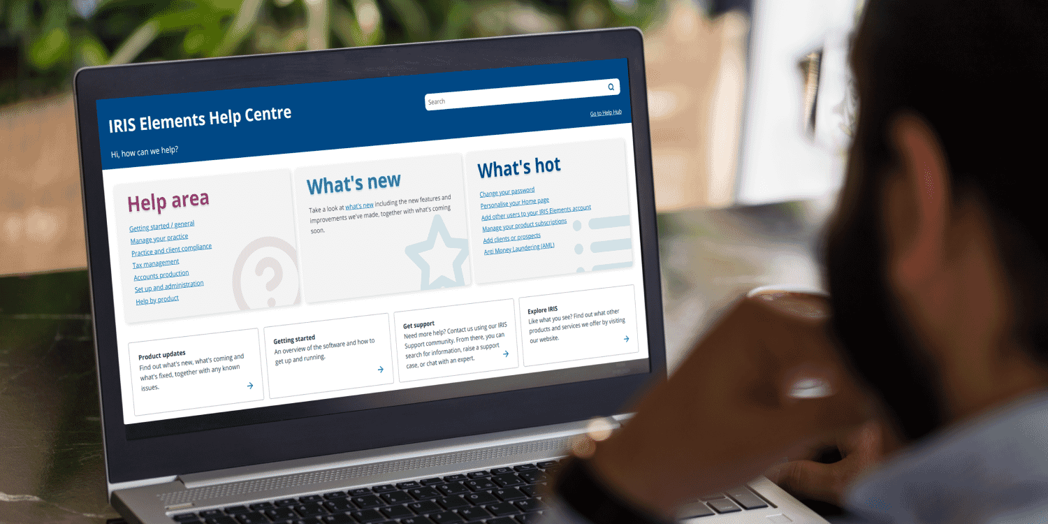 Person looking at the IRIS Help Centre