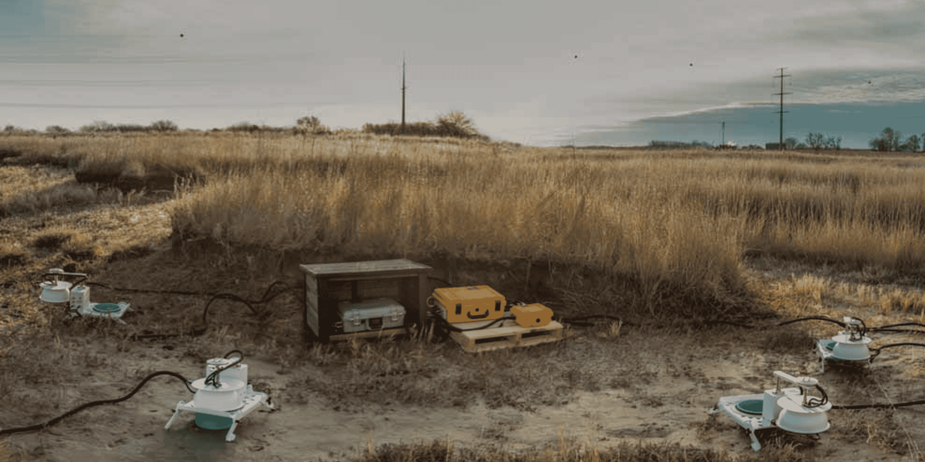 Photo of measurements tools being used outside