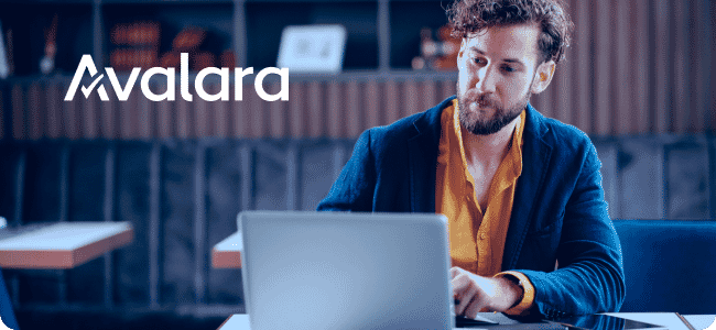 IT worker and Avalara logo